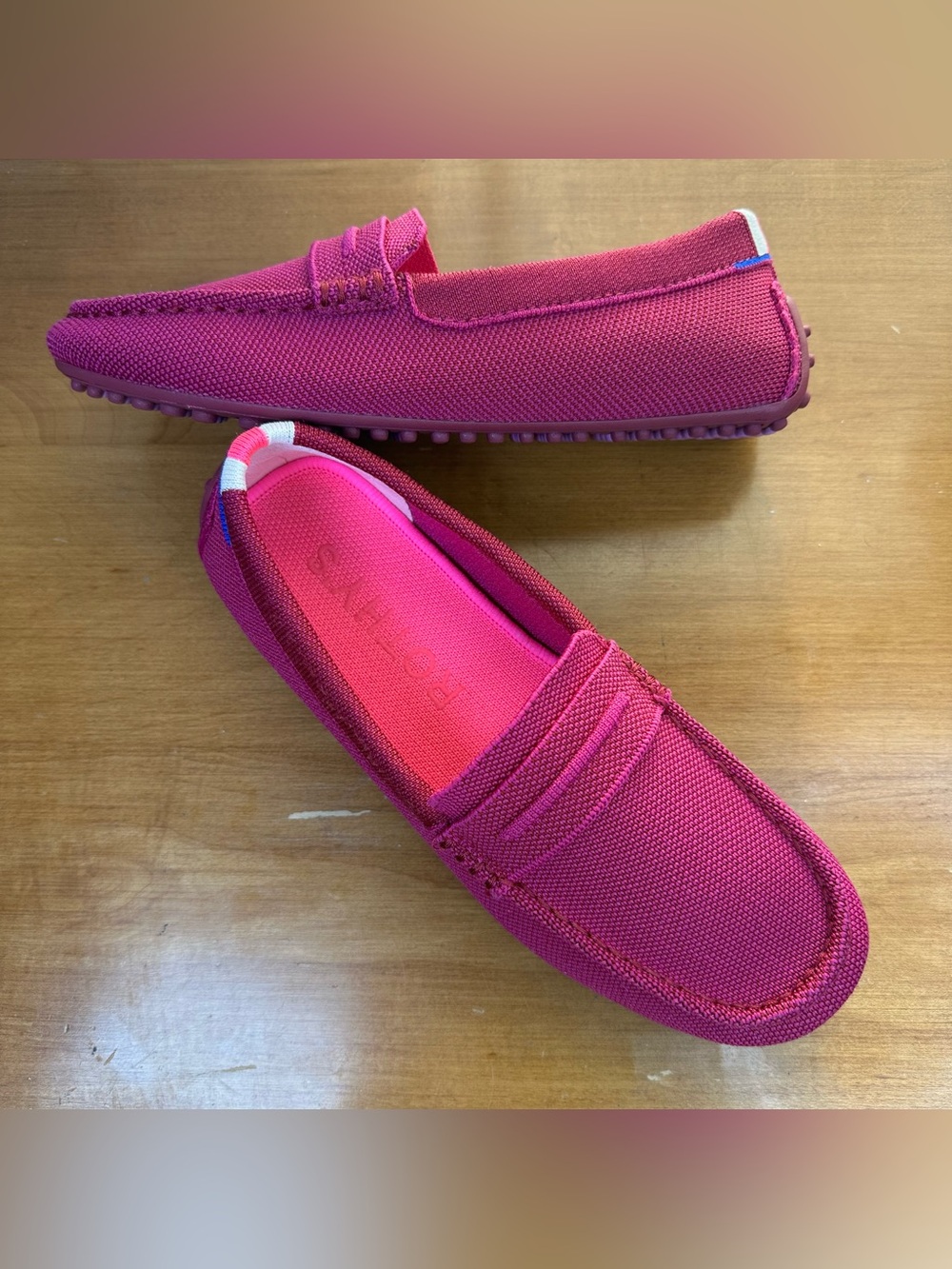 Rothy's The Driver loafers Raspberry/Pink Women’s Size 7